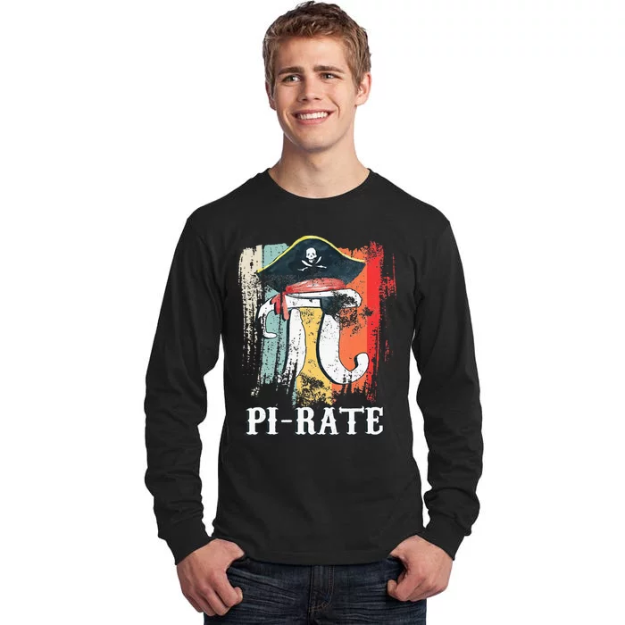 Pi Day Pirate 3.14 Funny Math Teacher School Tall Long Sleeve T-Shirt