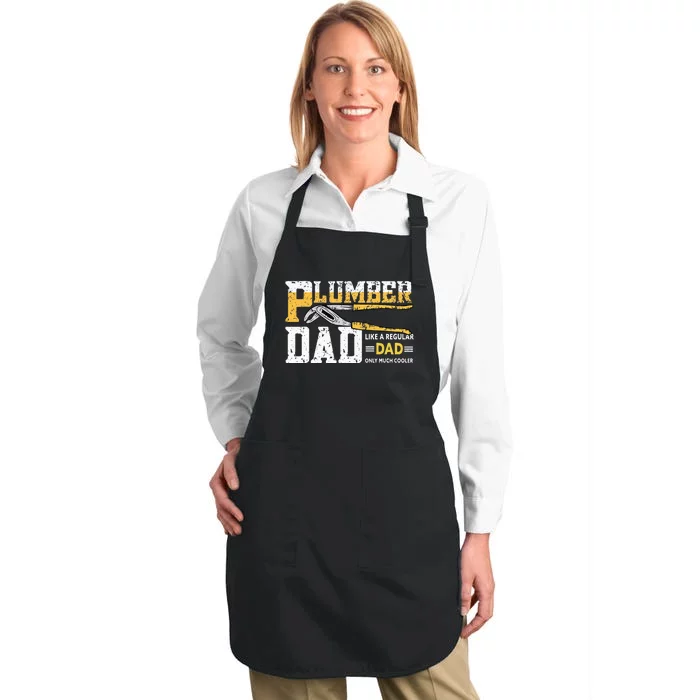 Plumber Dad Plumbing Pipefitters Plumber Full-Length Apron With Pocket