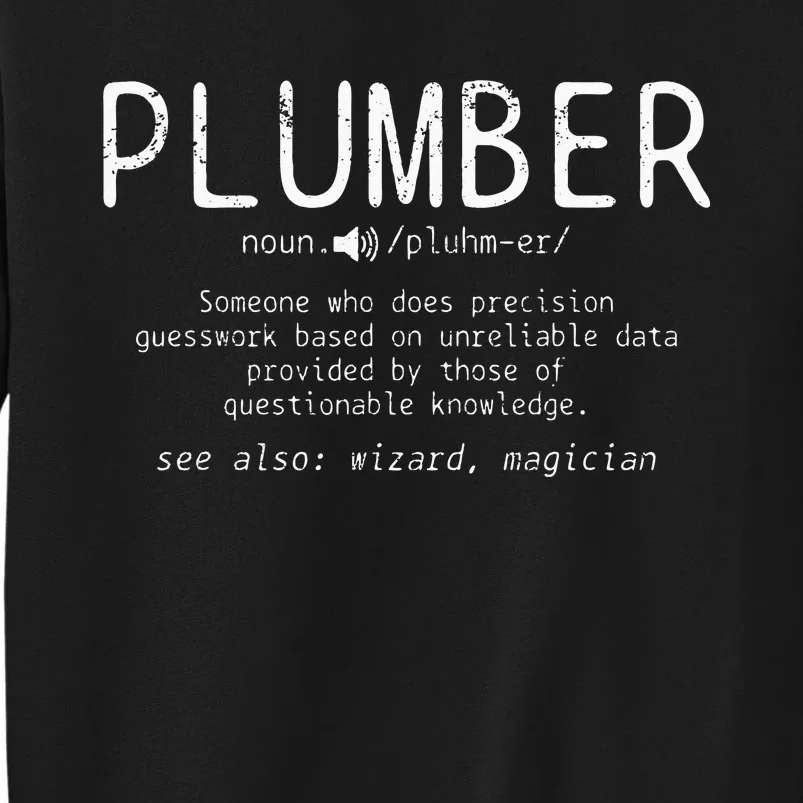 Plumber Definition Plumbing Dictionary Funny Plumber Sweatshirt