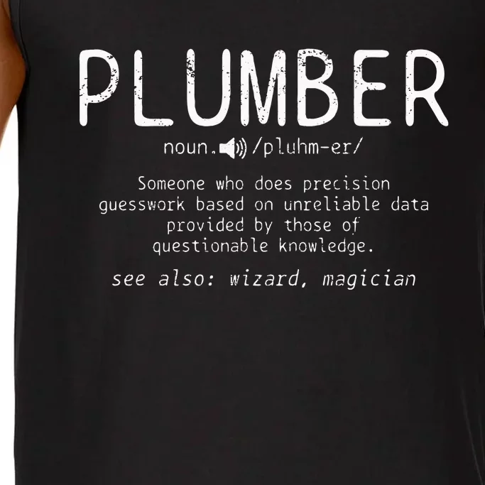 Plumber Definition Plumbing Dictionary Funny Plumber Comfort Colors® Tank Top