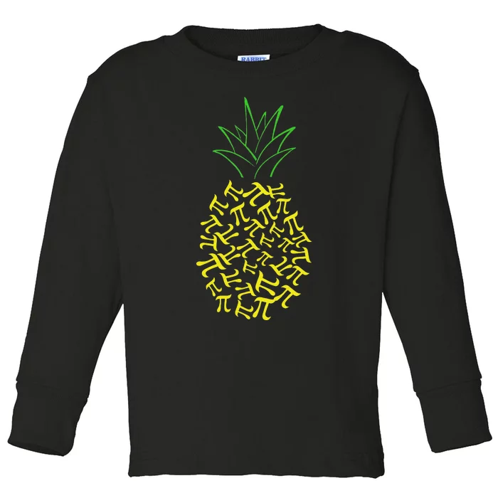 Pi Day Pineapple Math Lover Teacher 3.14 Symbol Mathematics Toddler Long Sleeve Shirt