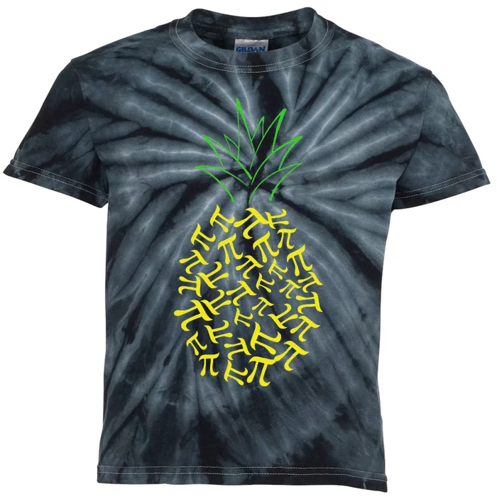 Pi Day Pineapple Math Lover Teacher 3.14 Symbol Mathematics Kids Tie-Dye T-Shirt