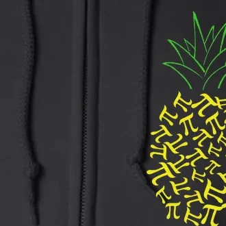 Pi Day Pineapple Math Lover Teacher 3.14 Symbol Full Zip Hoodie