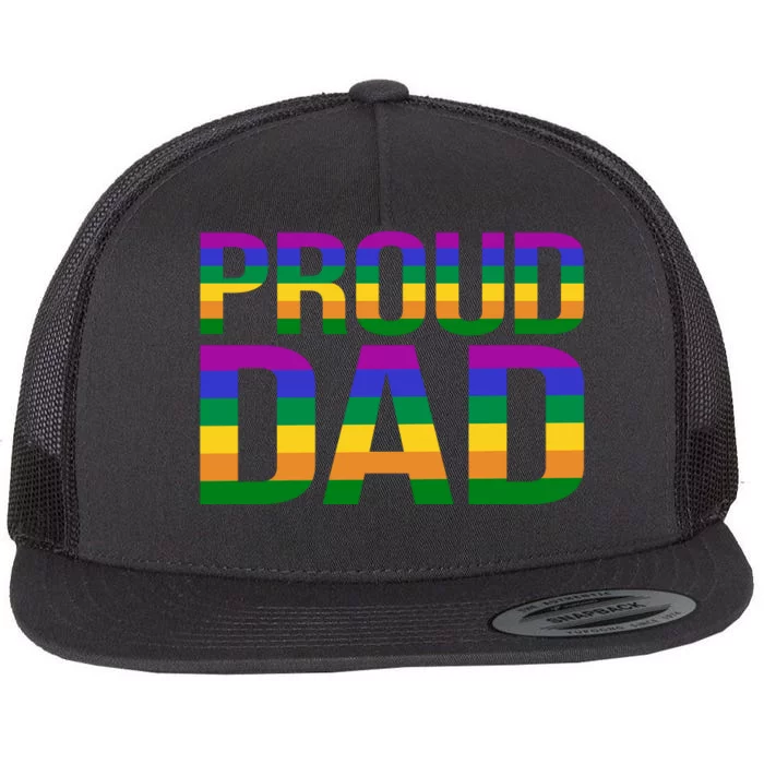 Proud Dad Flat Bill Trucker Hat