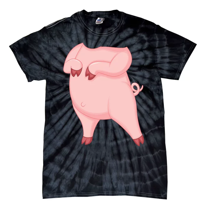 Pig Design Pig Costume Tie-Dye T-Shirt