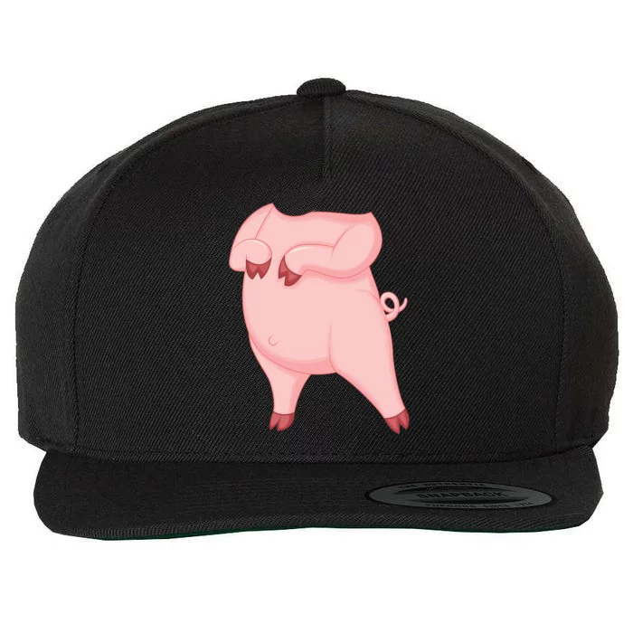 Pig Design Pig Costume Wool Snapback Cap