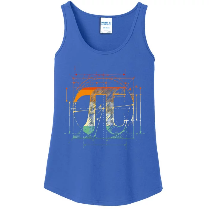 Pi Day Pi Symbol Funny Math Teacher Ladies Essential Tank