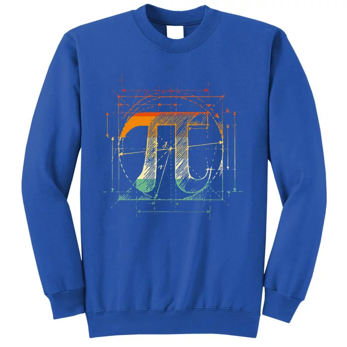 Pi Day Pi Symbol Funny Math Teacher Tall Sweatshirt