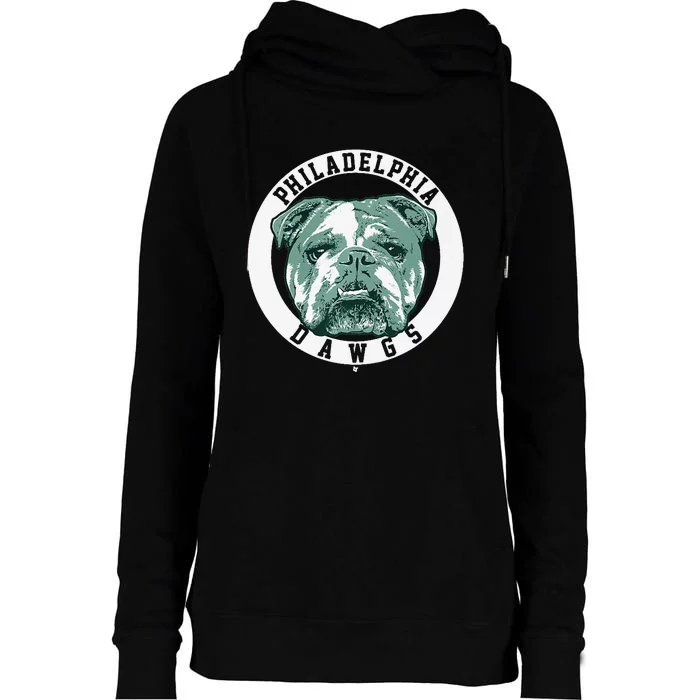 Philly Dawgs Philadelphia Football Premium Womens Funnel Neck Pullover Hood