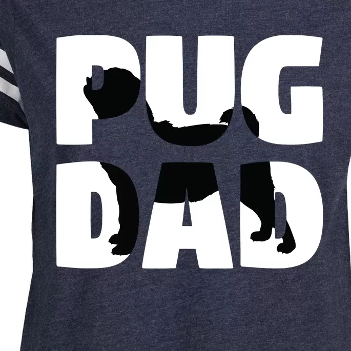 Pug Dad Pug Gift Father Dog Dad Tee Enza Ladies Jersey Football T-Shirt