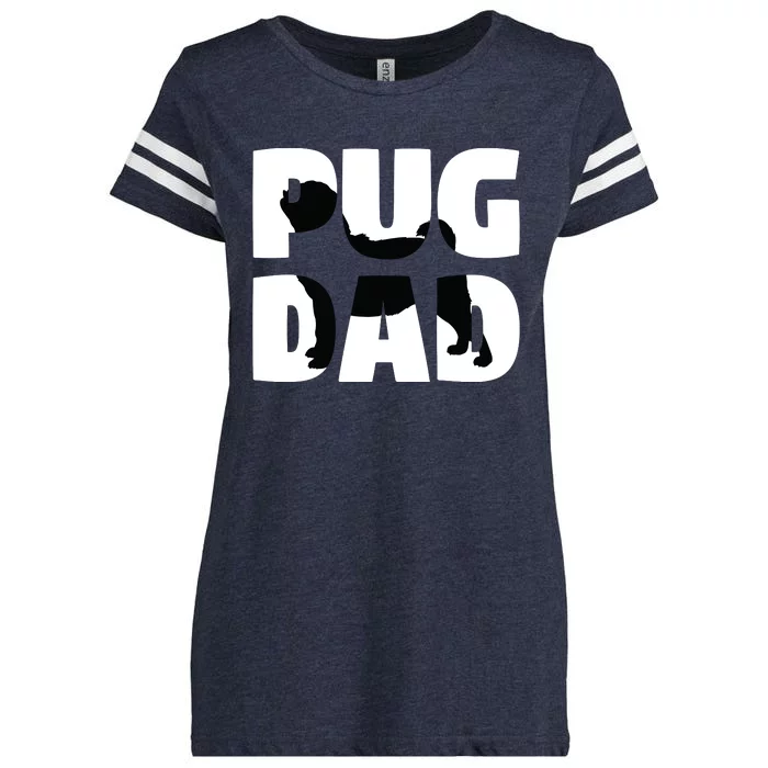 Pug Dad Pug Gift Father Dog Dad Tee Enza Ladies Jersey Football T-Shirt