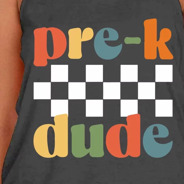 PreK Dude Women's Knotted Racerback Tank