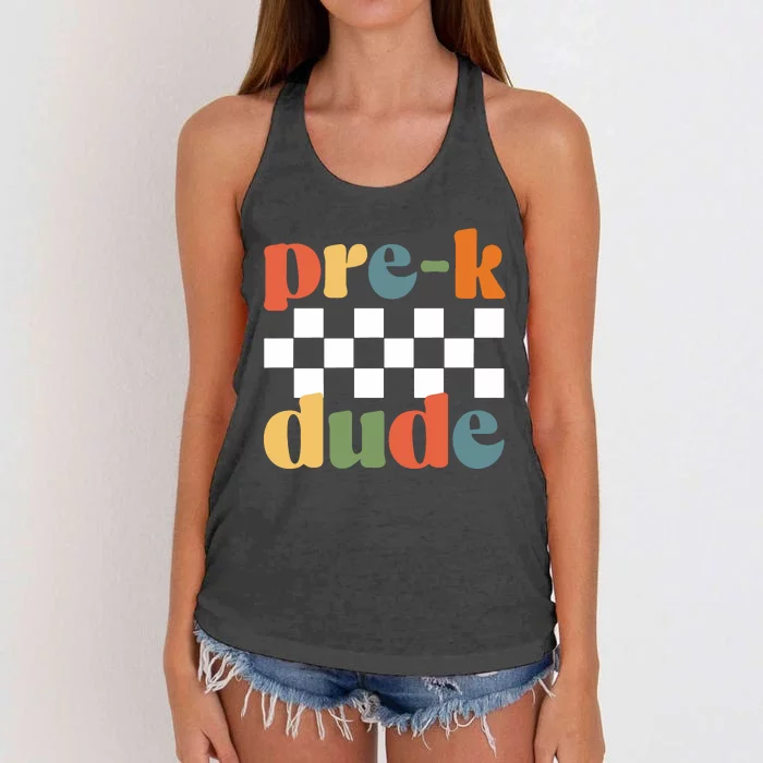 PreK Dude Women's Knotted Racerback Tank