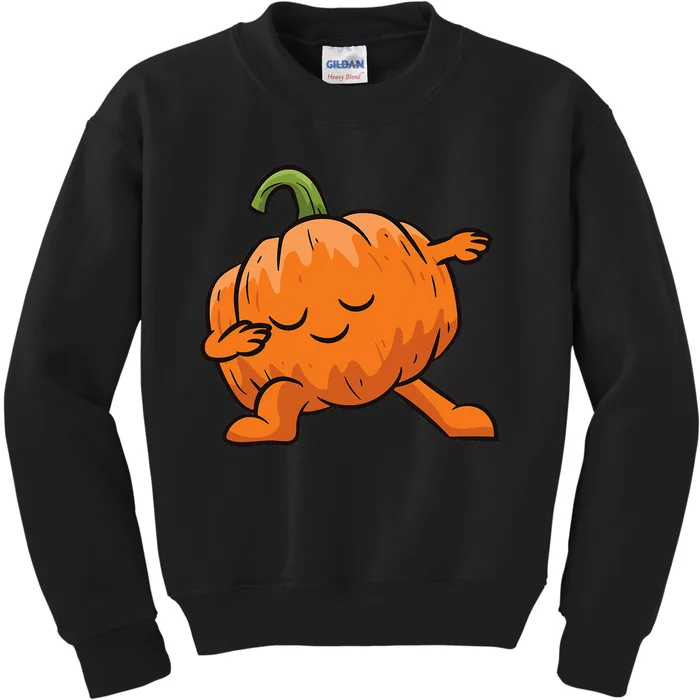 Pumpkin Dabbing Pumpkin Vegetable Pumpkins Kids Sweatshirt