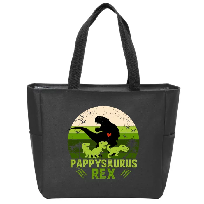 Pappy Dinosaur Pappysaurus 3 Three Xmas Christmas Zip Tote Bag