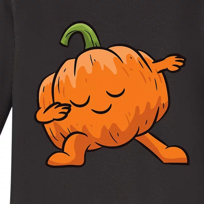 Pumpkin Dabbing Pumpkin Vegetable Pumpkins Baby Long Sleeve Bodysuit