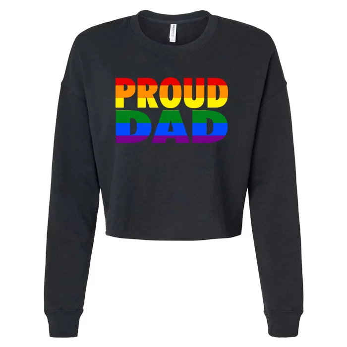 PROUD DAD Cropped Pullover Crew