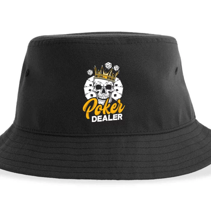 Poker Dealer Poker Player Funny Poker Premium Sustainable Bucket Hat