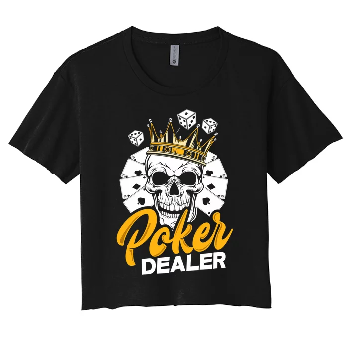 Poker Dealer Poker Player Funny Poker Premium Women's Crop Top Tee