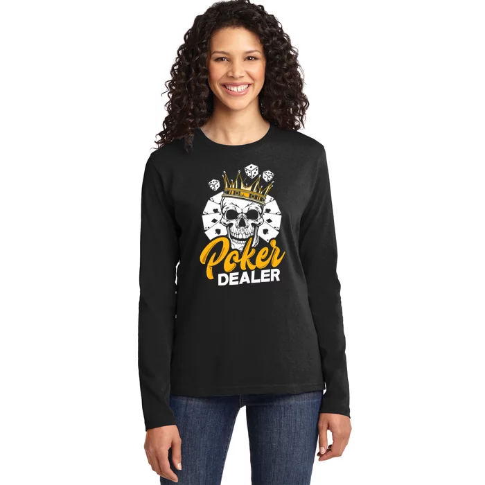 Poker Dealer Poker Player Funny Poker Premium Ladies Long Sleeve Shirt