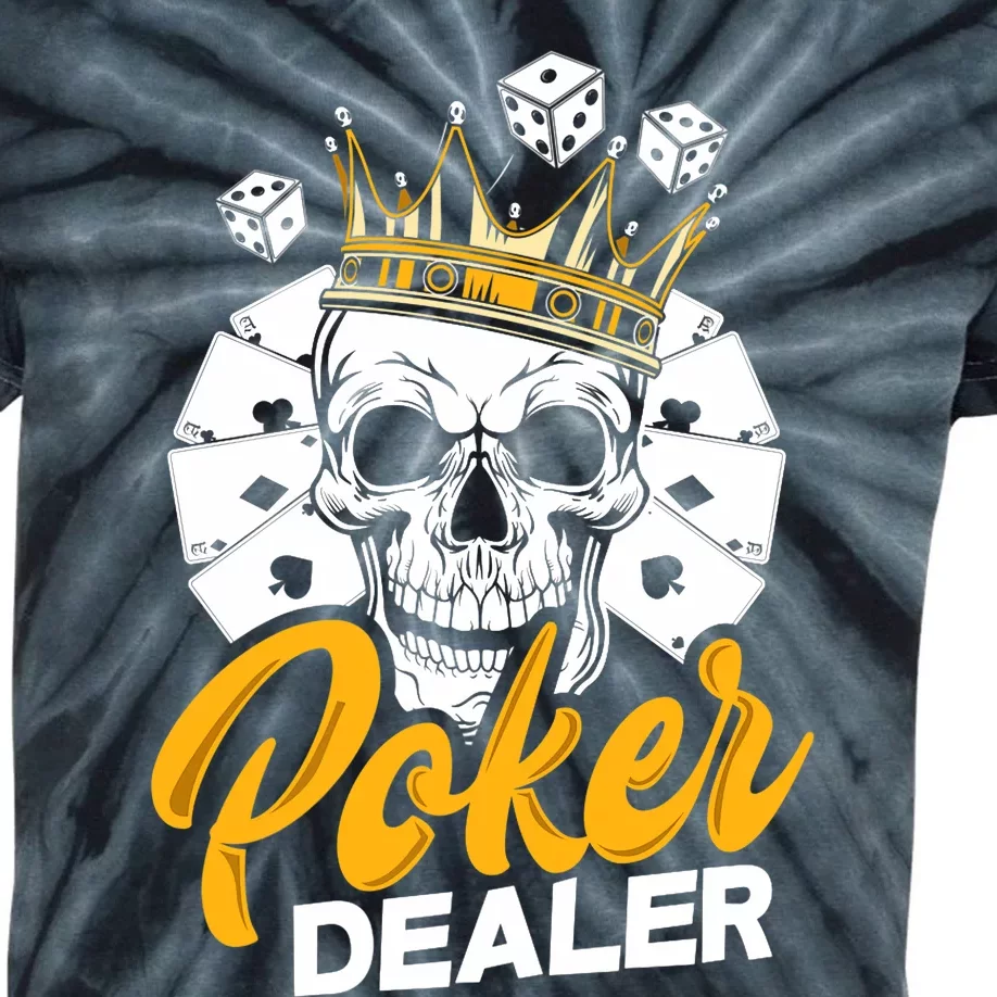 Poker Dealer Poker Player Funny Poker Premium Kids Tie-Dye T-Shirt