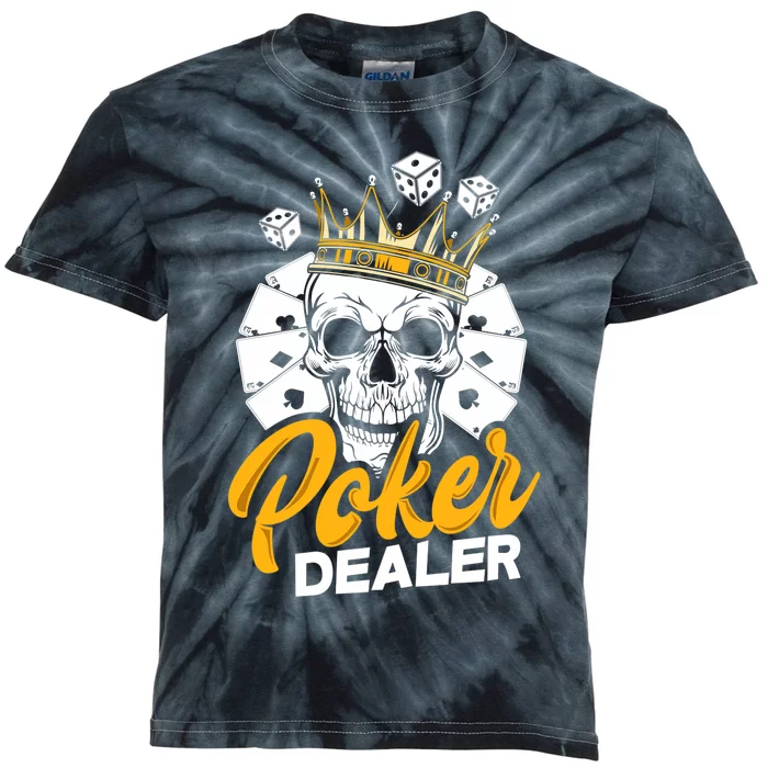 Poker Dealer Poker Player Funny Poker Premium Kids Tie-Dye T-Shirt