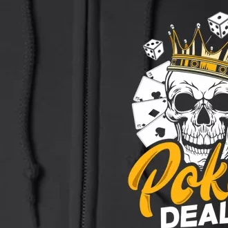 Poker Dealer Poker Player Funny Poker Premium Full Zip Hoodie