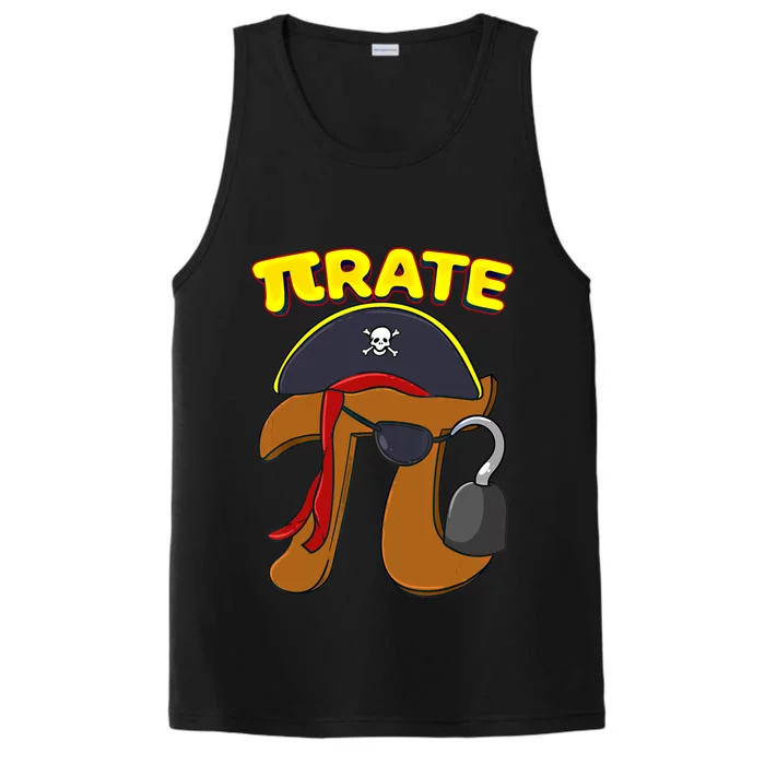 Pi Day Pirate Pi Symbol Graphic Art Math Lover Gift Performance Tank