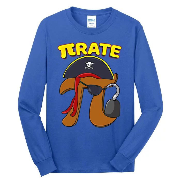 Pi Day Pirate Pi Symbol Graphic Art Math Lover Gift Tall Long Sleeve T-Shirt