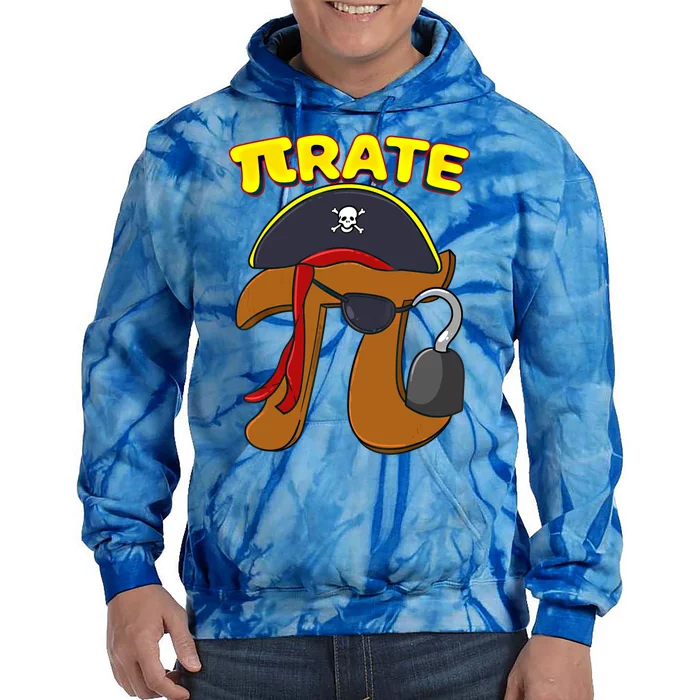 Pi Day Pirate Pi Symbol Graphic Art Math Lover Gift Tie Dye Hoodie