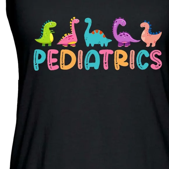 Pediatrics Dinosaurs Peds Nurse Crew Appreciation Pediatric Ladies Essential Flowy Tank