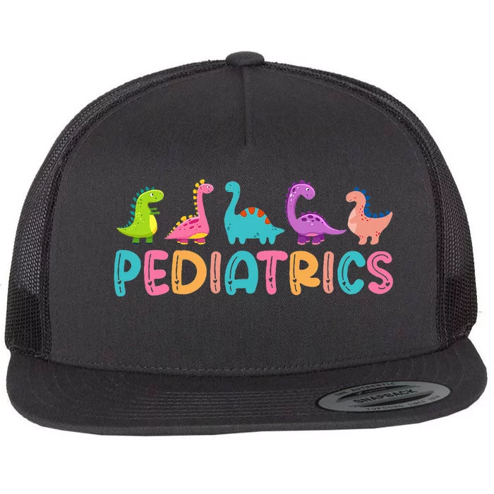 Pediatrics Dinosaurs Peds Nurse Crew Appreciation Pediatric Flat Bill Trucker Hat