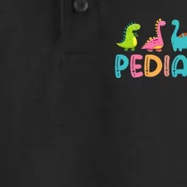 Pediatrics Dinosaurs Peds Nurse Crew Appreciation Pediatric Dry Zone Grid Performance Polo