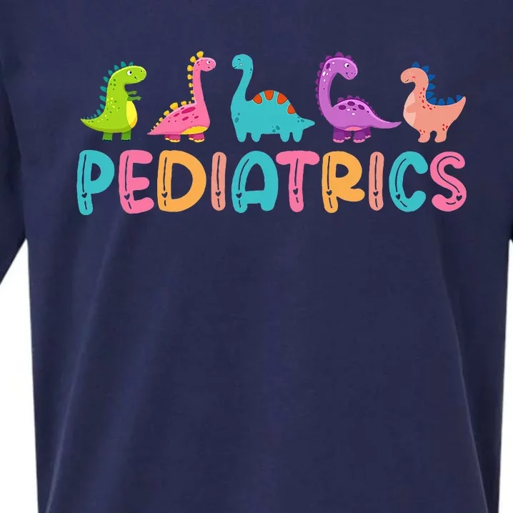 Pediatrics Dinosaurs Peds Nurse Crew Appreciation Pediatric Sueded Cloud Jersey T-Shirt