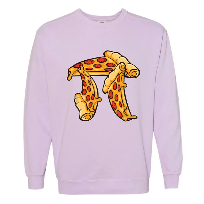 Pi Day Pizza Pi Funny Math Food Garment-Dyed Sweatshirt