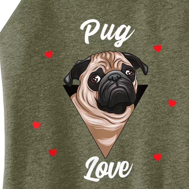 Pug Dog Pet Holder Dog Love Pug Love Women’s Perfect Tri Rocker Tank