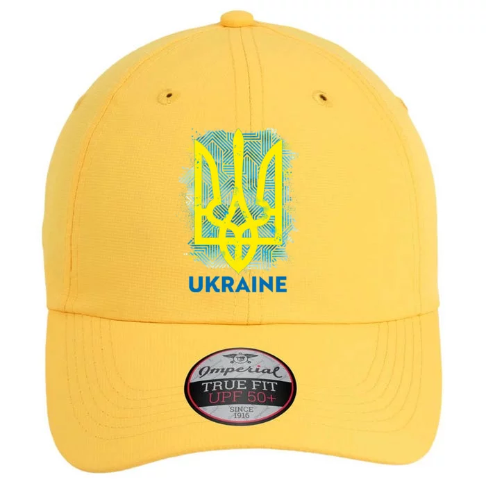 Painted Distressed Pattern Ukraine Coat Of Arms Flag The Original Performance Cap