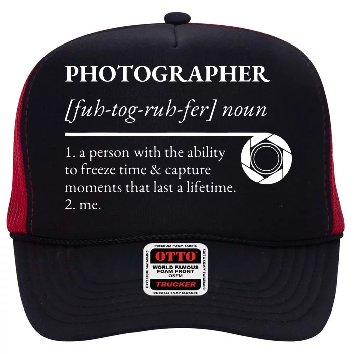 Photographer Definition High Crown Mesh Trucker Hat