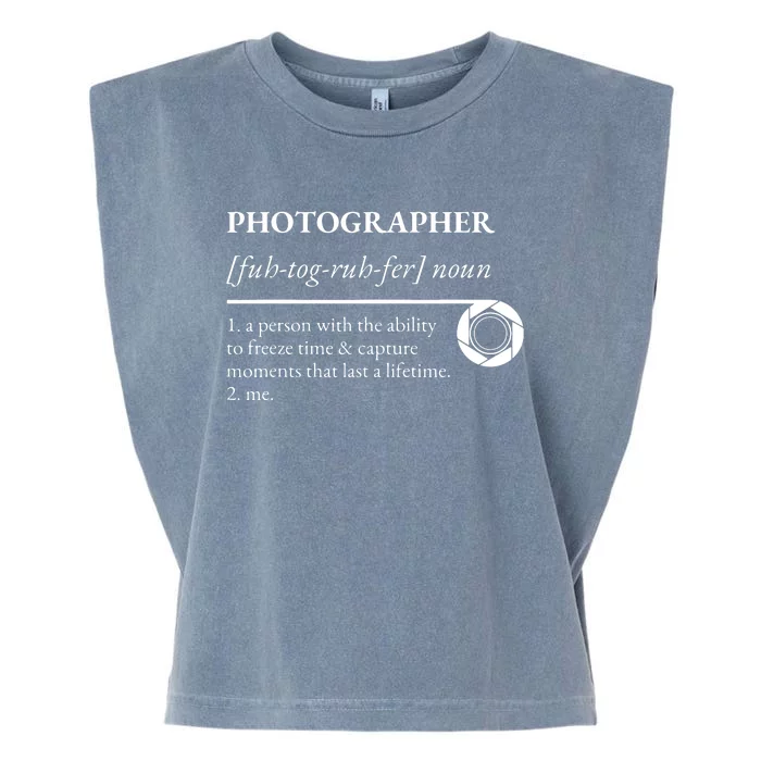 Photographer Definition Garment-Dyed Women's Muscle Tee