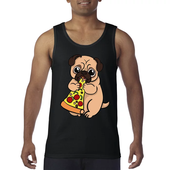 Pug Dog Pizza Lover Funny Sarcasm Humor Gift Tank Top