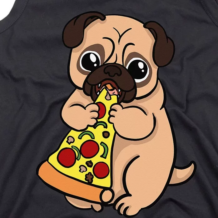 Pug Dog Pizza Lover Funny Sarcasm Humor Gift Tank Top