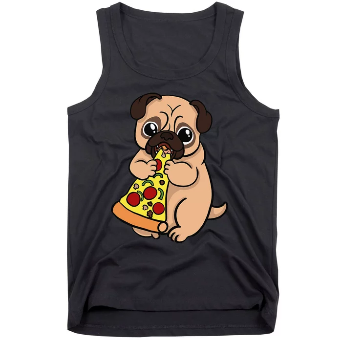 Pug Dog Pizza Lover Funny Sarcasm Humor Gift Tank Top