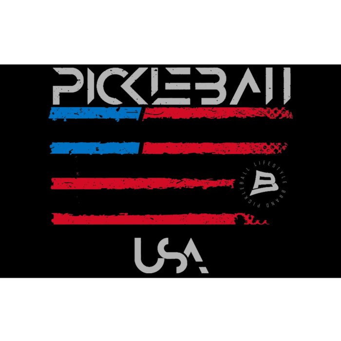 Pickleball Distressed Premium Fit USA Flag Design Premium Bumper Sticker