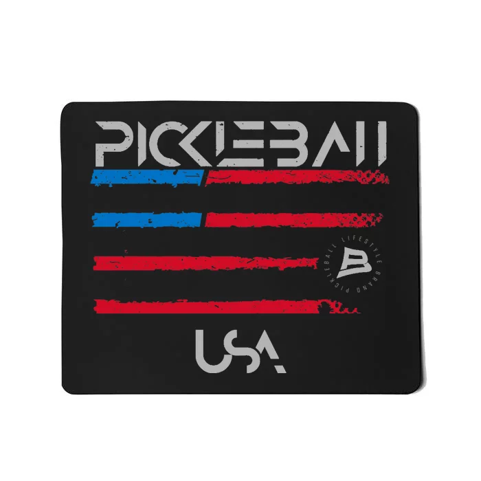 Pickleball Distressed Premium Fit USA Flag Design Premium Mousepad