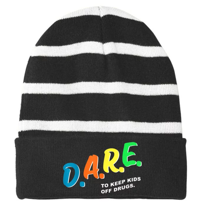 Program DAREs Striped Beanie with Solid Band