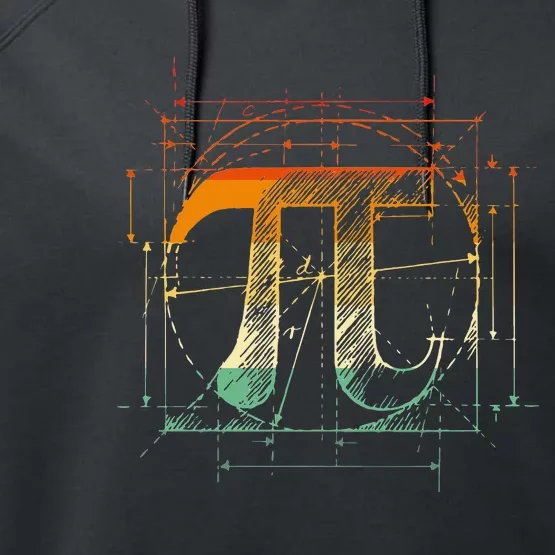 Pi Day Pi Symbol Funny Math Teacher Performance Fleece Hoodie