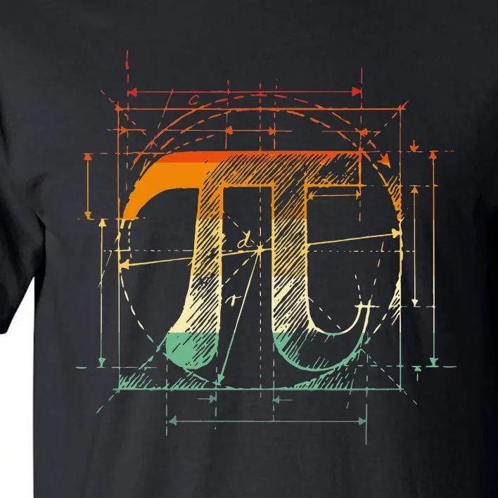 Pi Day Pi Symbol Funny Math Teacher Tall T-Shirt