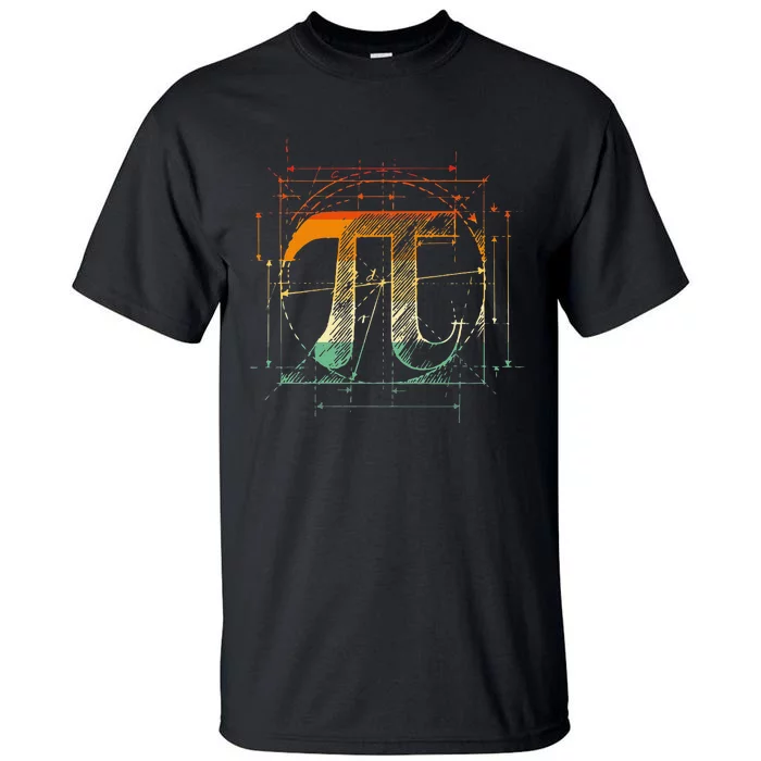 Pi Day Pi Symbol Funny Math Teacher Tall T-Shirt