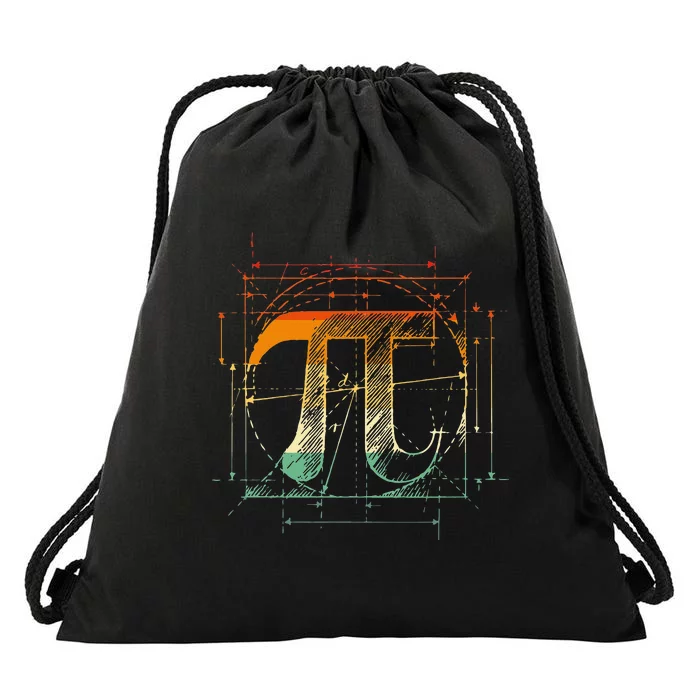 Pi Day Pi Symbol Funny Math Teacher Drawstring Bag