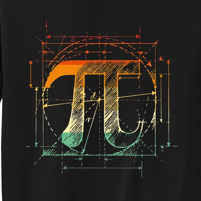 Pi Day Pi Symbol Funny Math Teacher Tall Sweatshirt